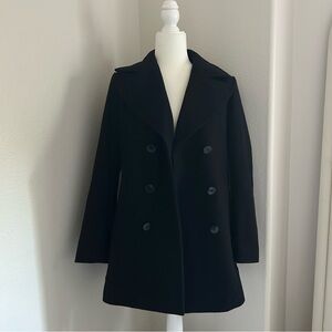 Marc New York Peacoat in Black Women’s Size 2 Wool Winter Fall Old Money Jacket